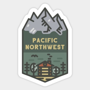 Pacific Northwest Cabin Sticker